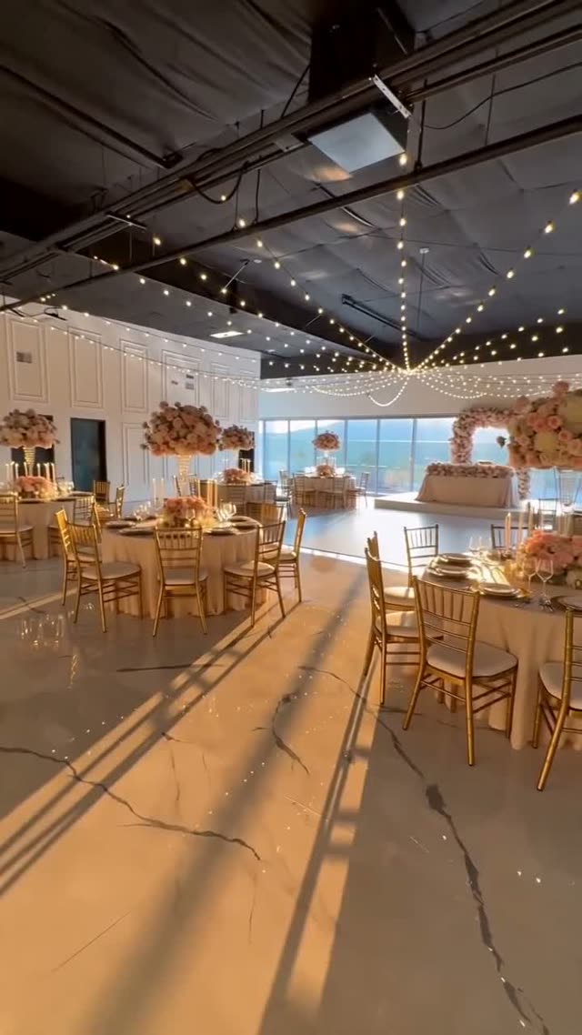 Wedding — Navy & Silver, AI-staged in a real venue