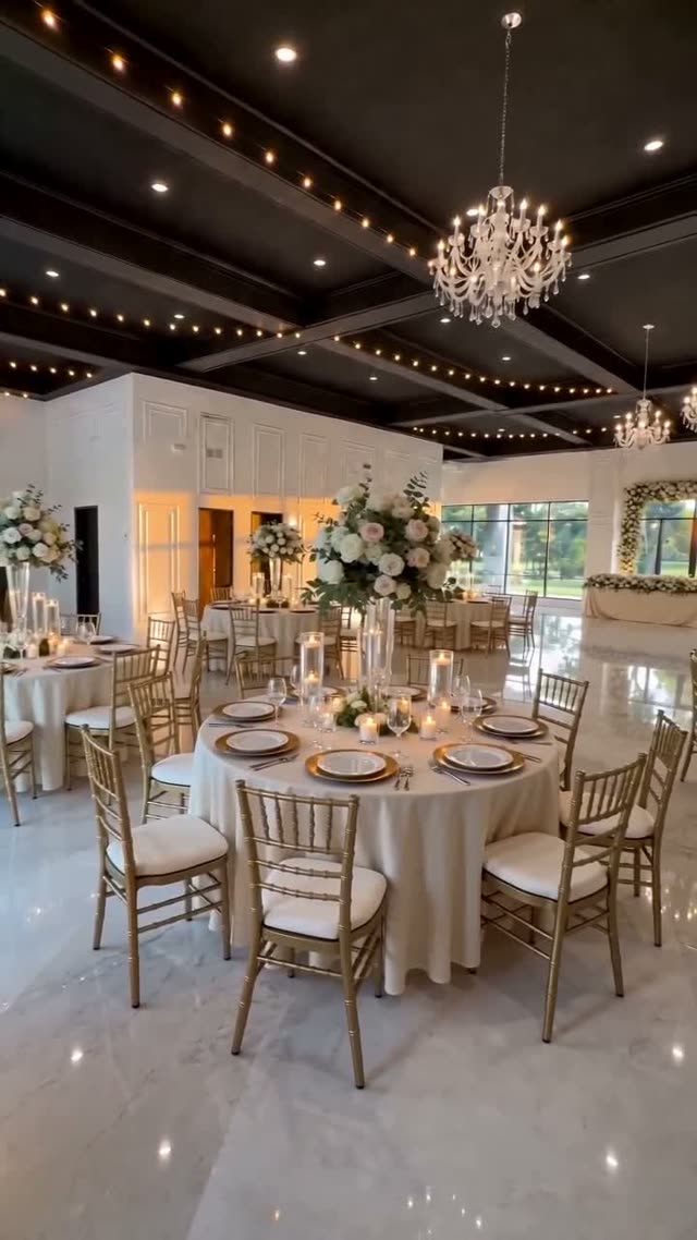 Wedding Reception — Ivory & Blush, AI-staged in a real venue